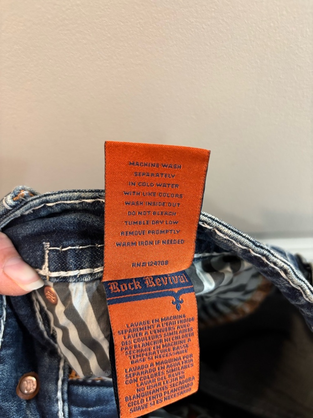 Rock Revival Men's Distressed Light Blue Washed Jeans - Picture 5 of 6